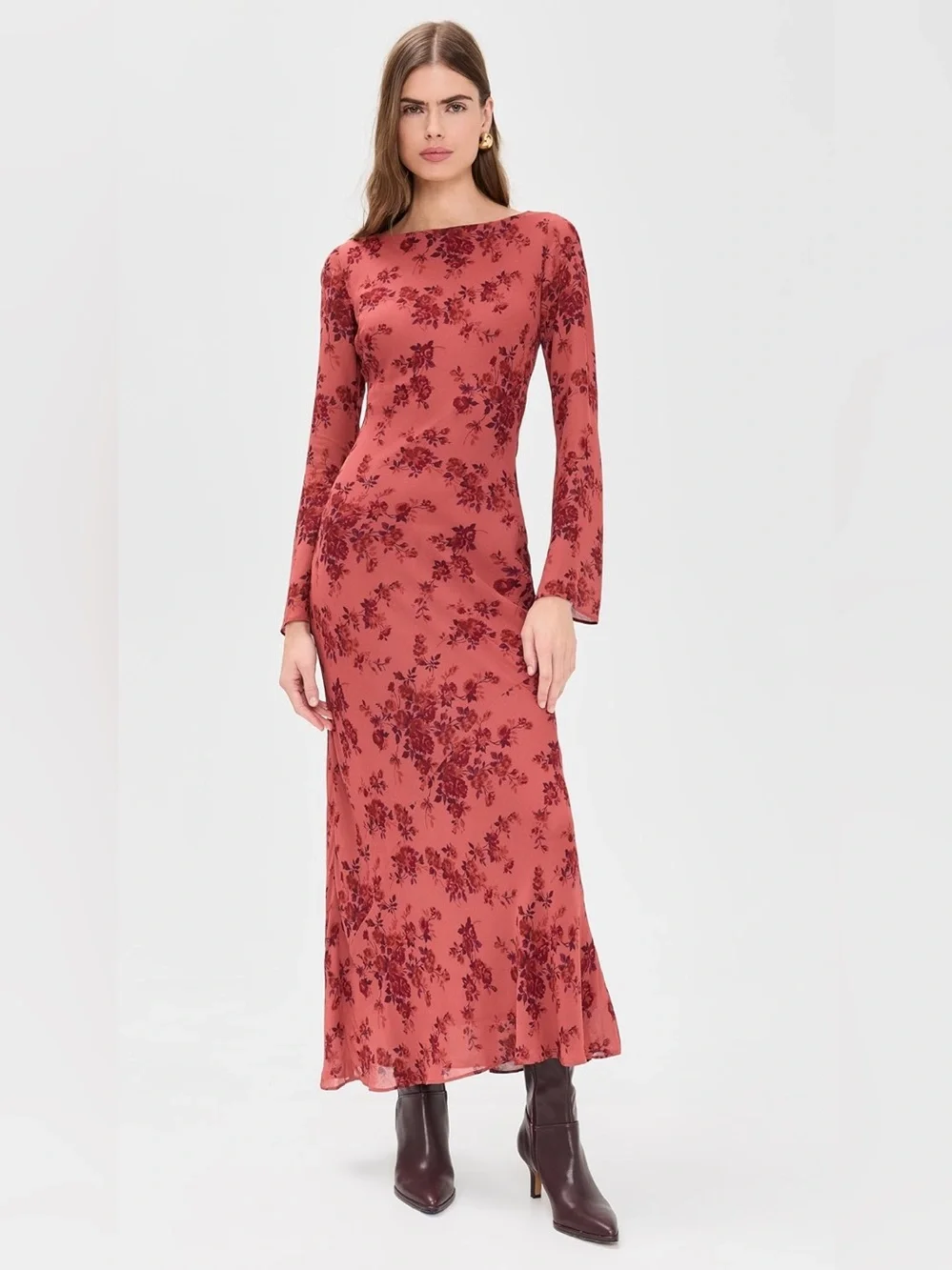 NWT Reformation Esra Long Sleeve Floral Maxi Dress